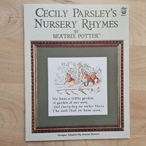 Leaflet Cross Stitch Green Apple "Nursery Rhymes by Beatrix Potter"